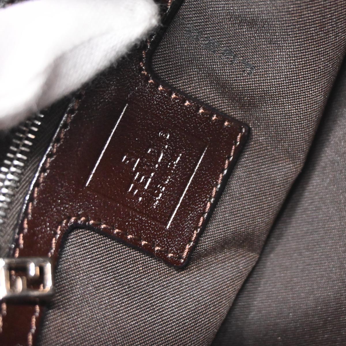 Fendi Brown Canvas Zucca Handbag