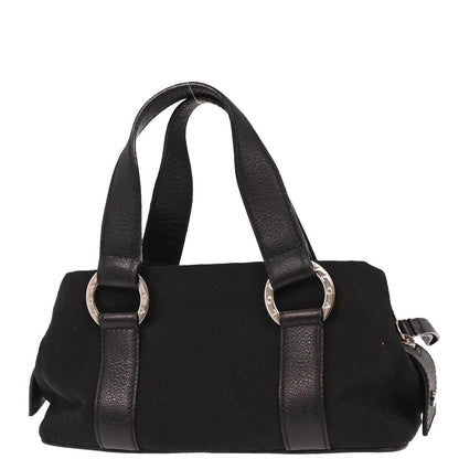 Bvlgari Black Canvas Logomania Handbag