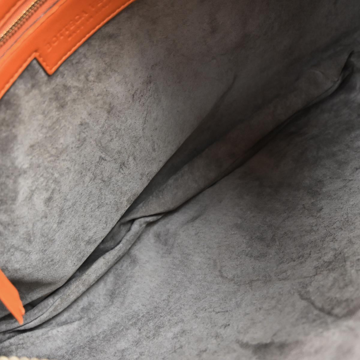 Bottega Veneta Orange Lambskin Intrecciato Hobo Handbag