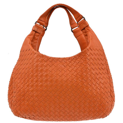 Bottega Veneta Orange Lambskin Intrecciato Tote Bag