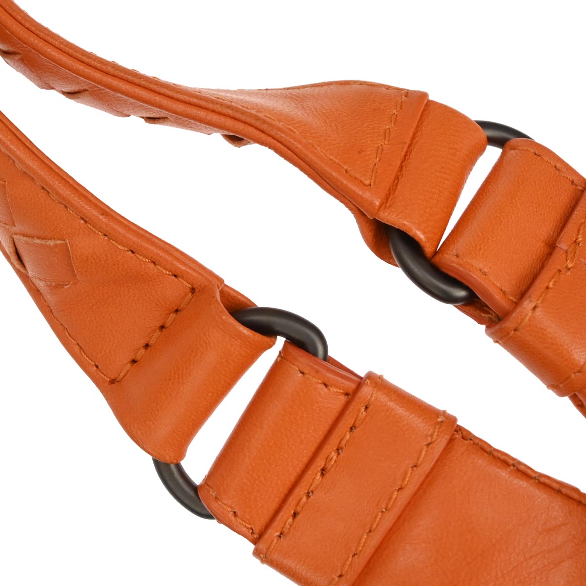 Bottega Veneta Orange Lambskin Intrecciato Tote Bag