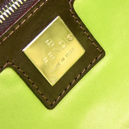 Fendi Navy Denim Flower Embroidered Baguette Handbag