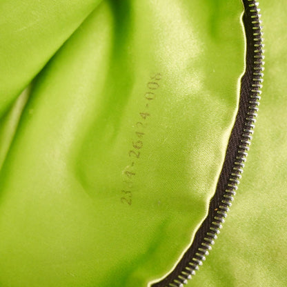 Fendi Navy Denim Flower Embroidered Baguette Handbag