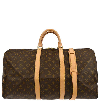 Louis Vuitton Monogram Keepall Bandouliere 55 Travel Bag M41414