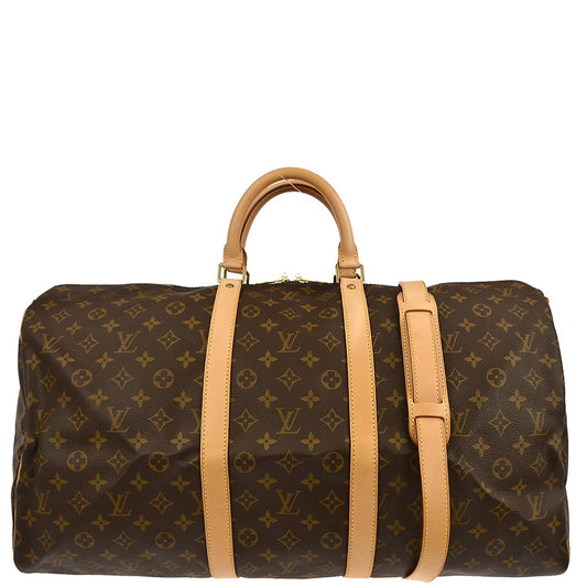 Louis Vuitton Monogram Keepall Bandouliere 55 Travel Bag M41414
