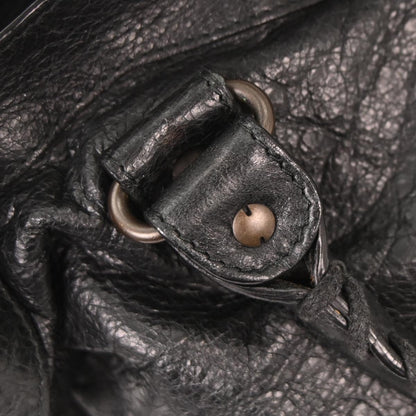 Balenciaga Black Lambskin Classic City 2way Shoulder Handbag