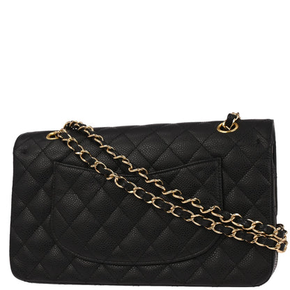 Chanel Black Caviar Skin Medium Classic Double Flap Shoulder Bag