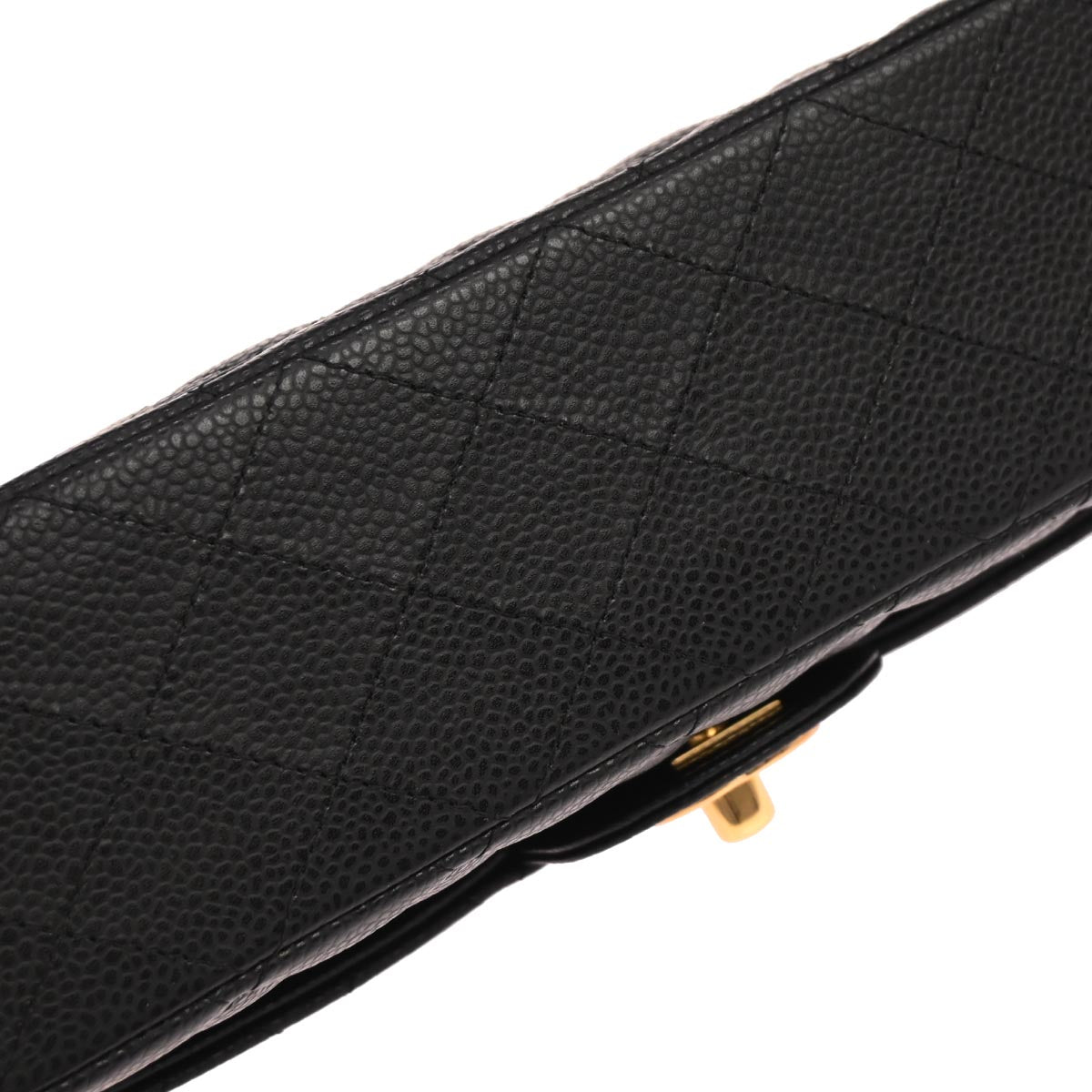 Chanel Black Caviar Skin Medium Classic Double Flap Shoulder Bag