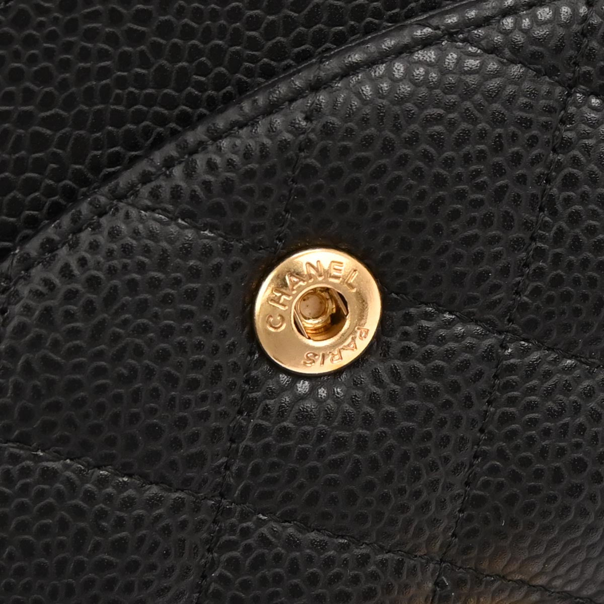 Chanel Black Caviar Skin Medium Classic Double Flap Shoulder Bag