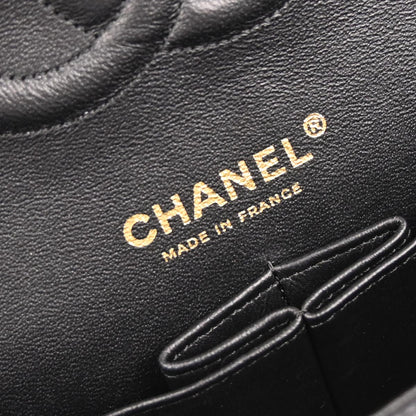 Chanel Black Caviar Skin Medium Classic Double Flap Shoulder Bag