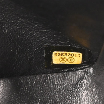 Chanel Black Caviar Skin Medium Classic Double Flap Shoulder Bag