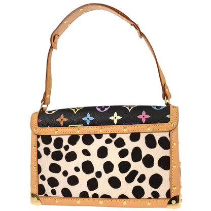 Louis Vuitton * Black Monogram Multicolor Pochette Dalmatian Handbag M92826