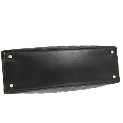 Chanel Black Lambskin Choco Bar Tote Handbag