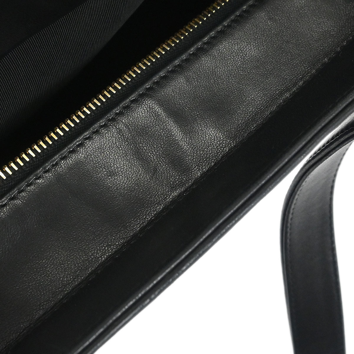 Chanel Black Lambskin Choco Bar Tote Handbag