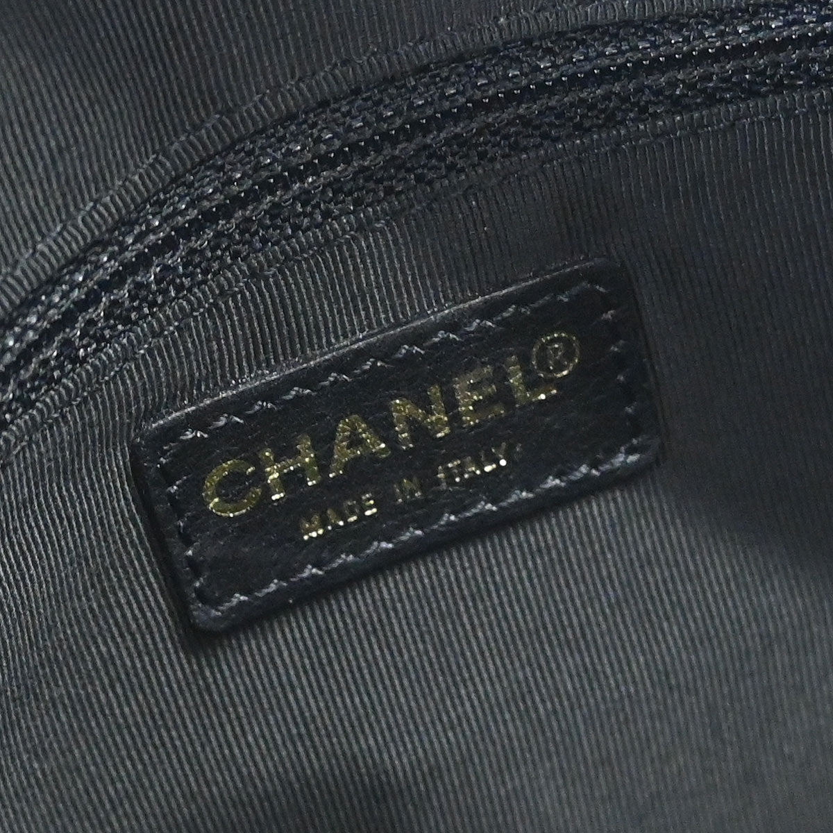 Chanel Black Lambskin Choco Bar Tote Handbag