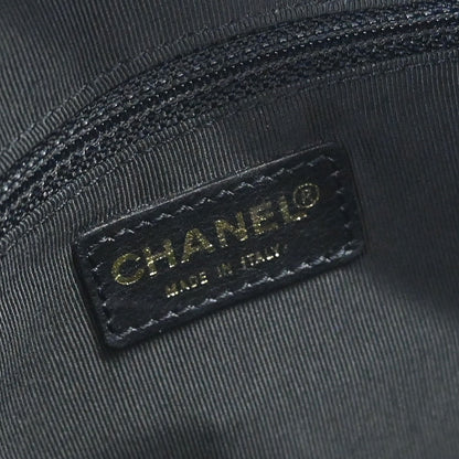 Chanel Black Lambskin Choco Bar Tote Handbag