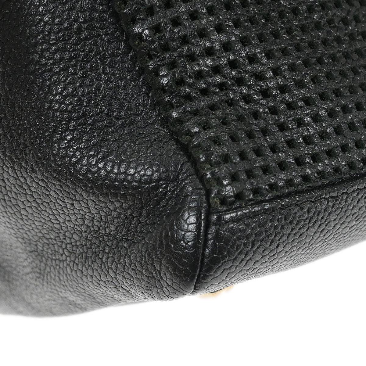 Chanel 2004-2005 Black Caviar Skin Handbag