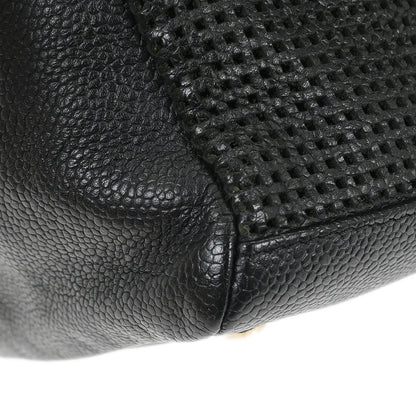 Chanel 2004-2005 Black Caviar Skin Handbag