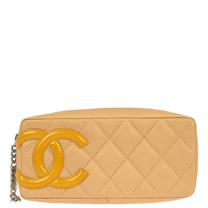 Chanel Beige Calfskin Cambon Ligne Pouch Bag