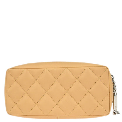 Chanel Beige Calfskin Cambon Ligne Pouch Bag