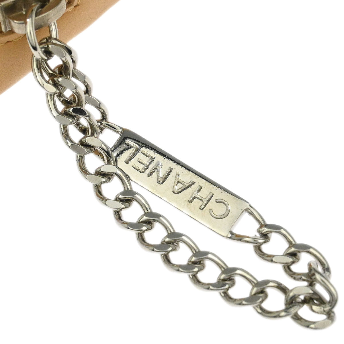 Chanel Beige Calfskin Cambon Ligne Pouch Bag