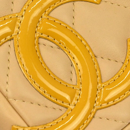 Chanel Beige Calfskin Cambon Ligne Pouch Bag