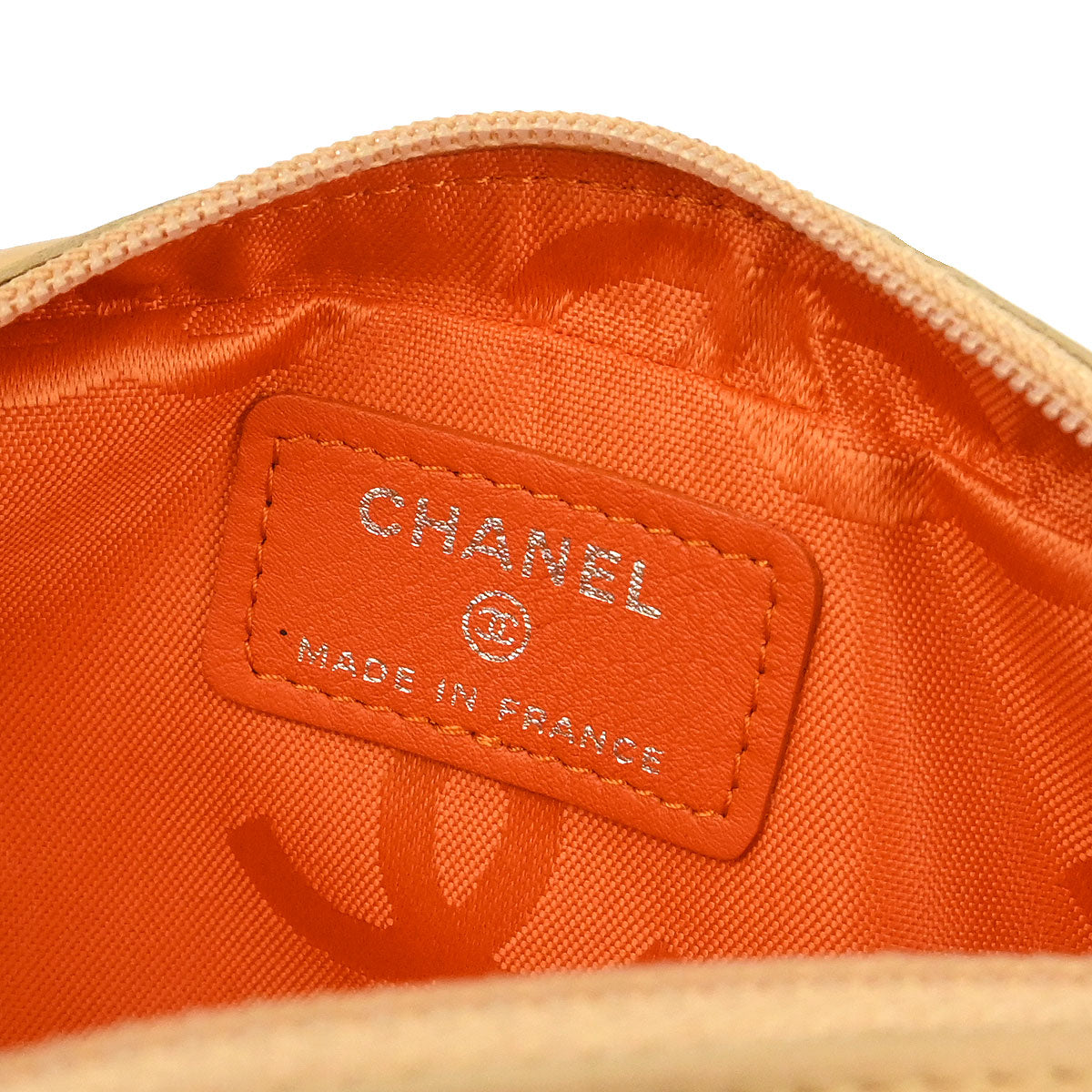 Chanel Beige Calfskin Cambon Ligne Pouch Bag