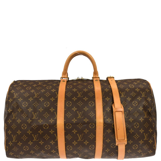 Louis Vuitton Monogram Keepall Bandouliere 55 Duffle Bag M41414
