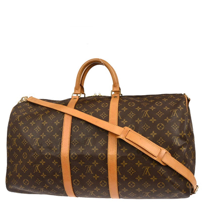 Louis Vuitton Monogram Keepall Bandouliere 55 Duffle Bag M41414