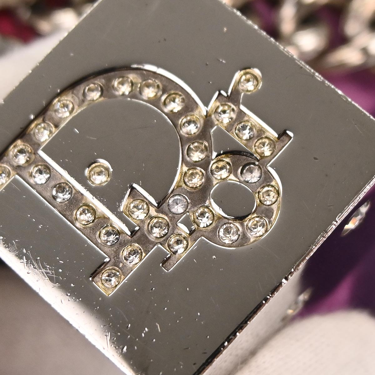 Christian Dior * Pink Python Gambler Dice Handbag