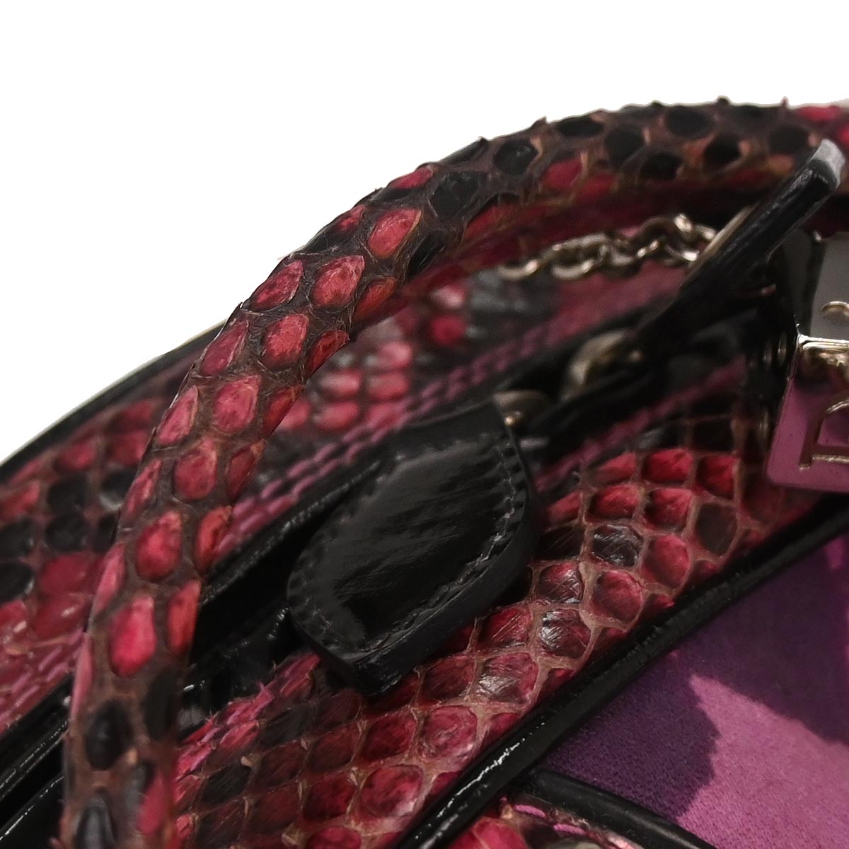 Christian Dior * Pink Python Gambler Dice Handbag