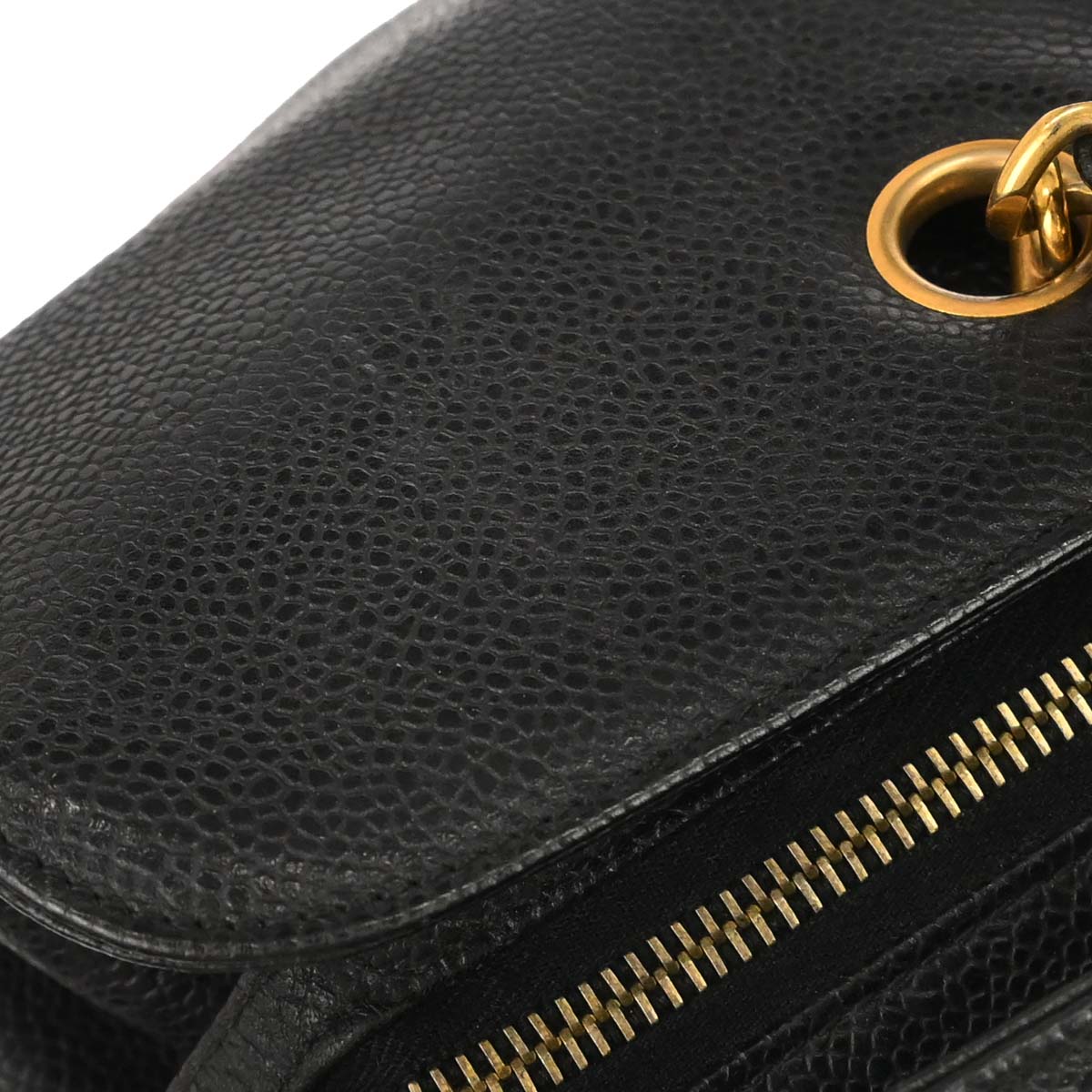 Chanel 1994-1996 Black Caviar Skin Supermodel Tote Shoulder Bag
