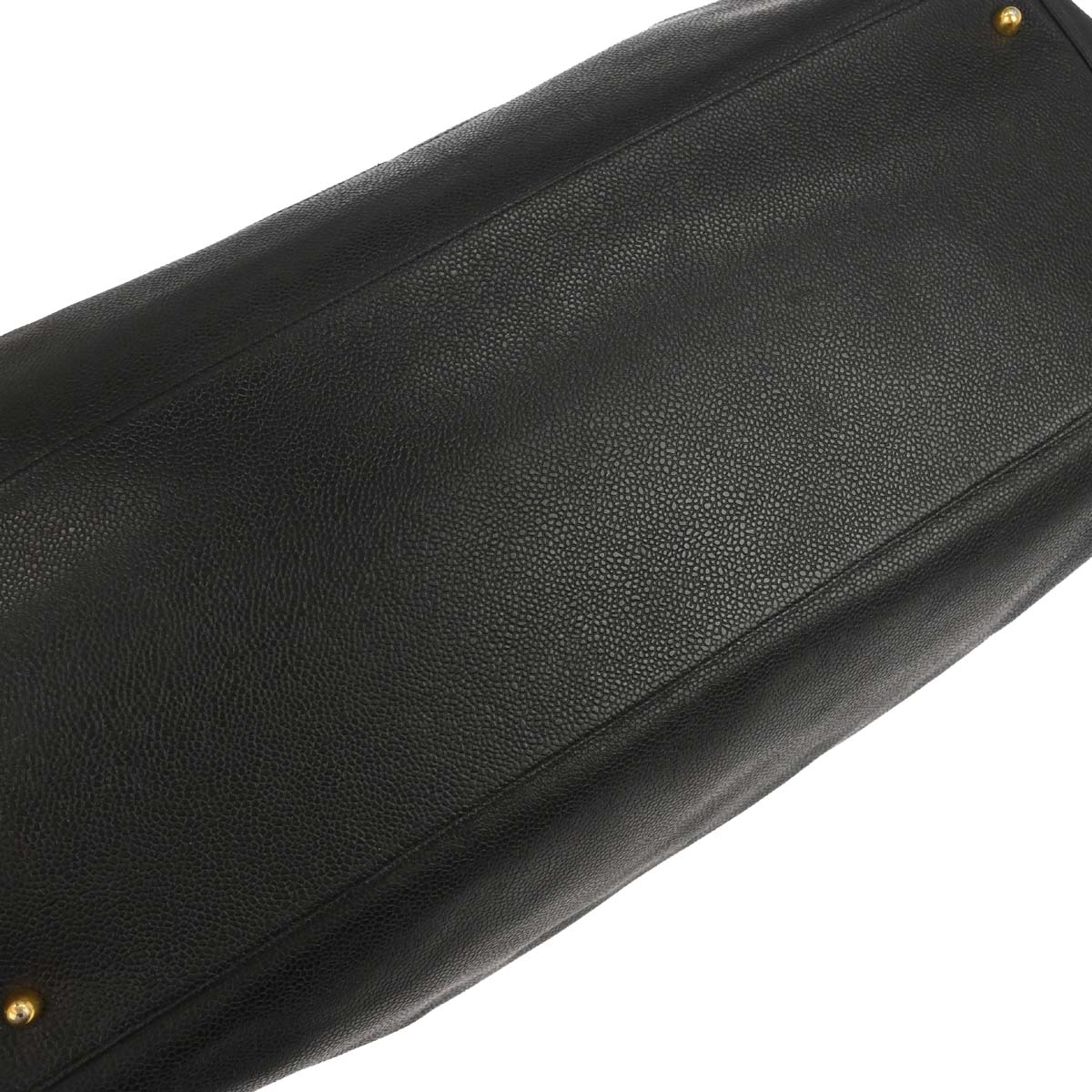 Chanel 1994-1996 Black Caviar Skin Supermodel Tote Shoulder Bag