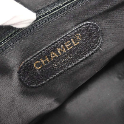 Chanel 1994-1996 Black Caviar Skin Supermodel Tote Shoulder Bag