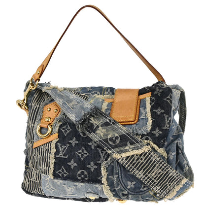 Louis Vuitton Monogram Denim Patchwork Postie 2way Shoulder Handbag M95374