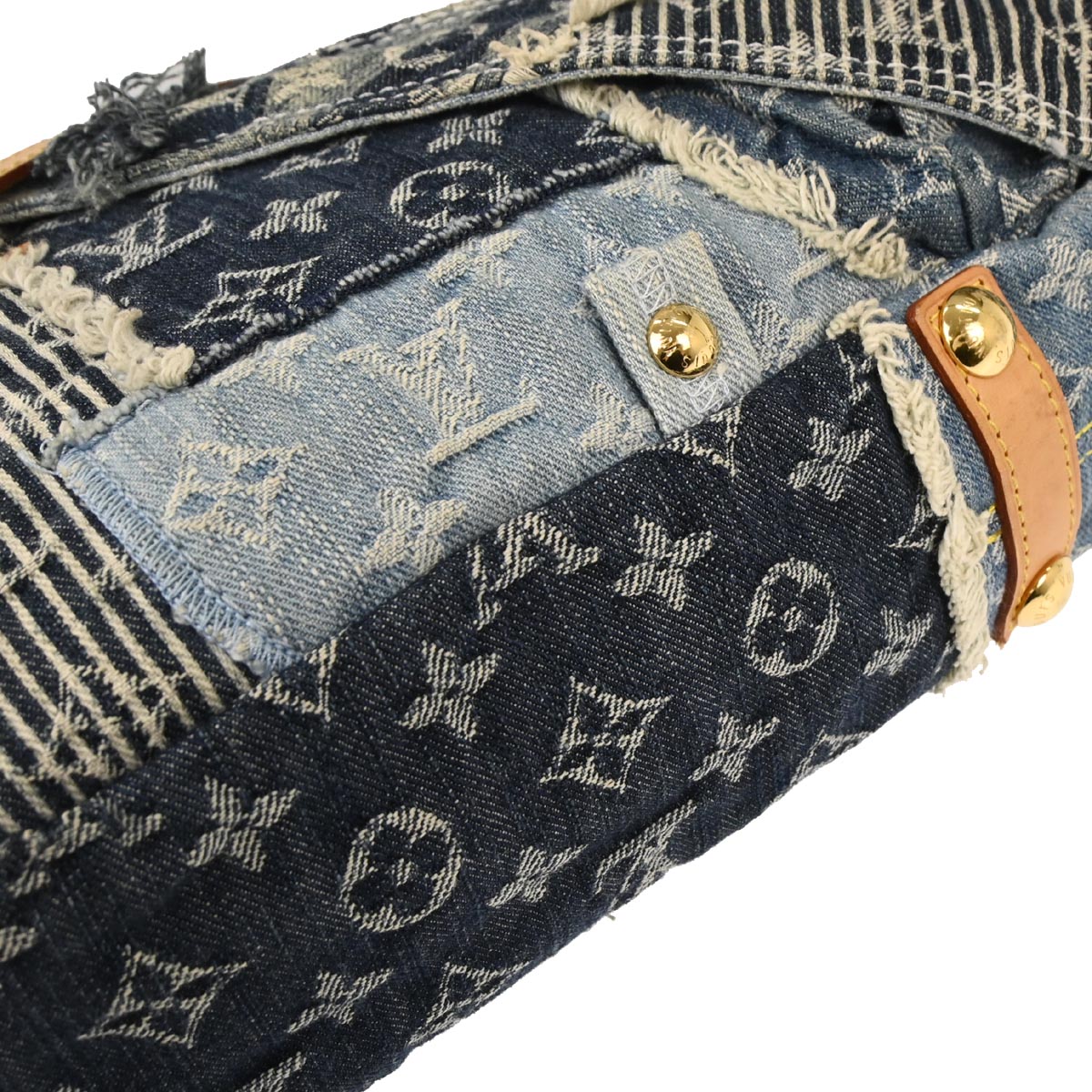 Louis Vuitton Monogram Denim Patchwork Postie 2way Shoulder Handbag M95374
