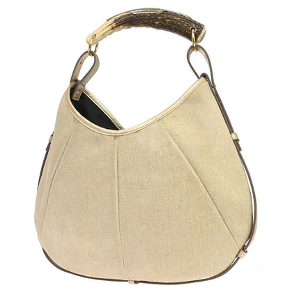 Yves Saint Laurent Beige Canvas Mombasa Handbag