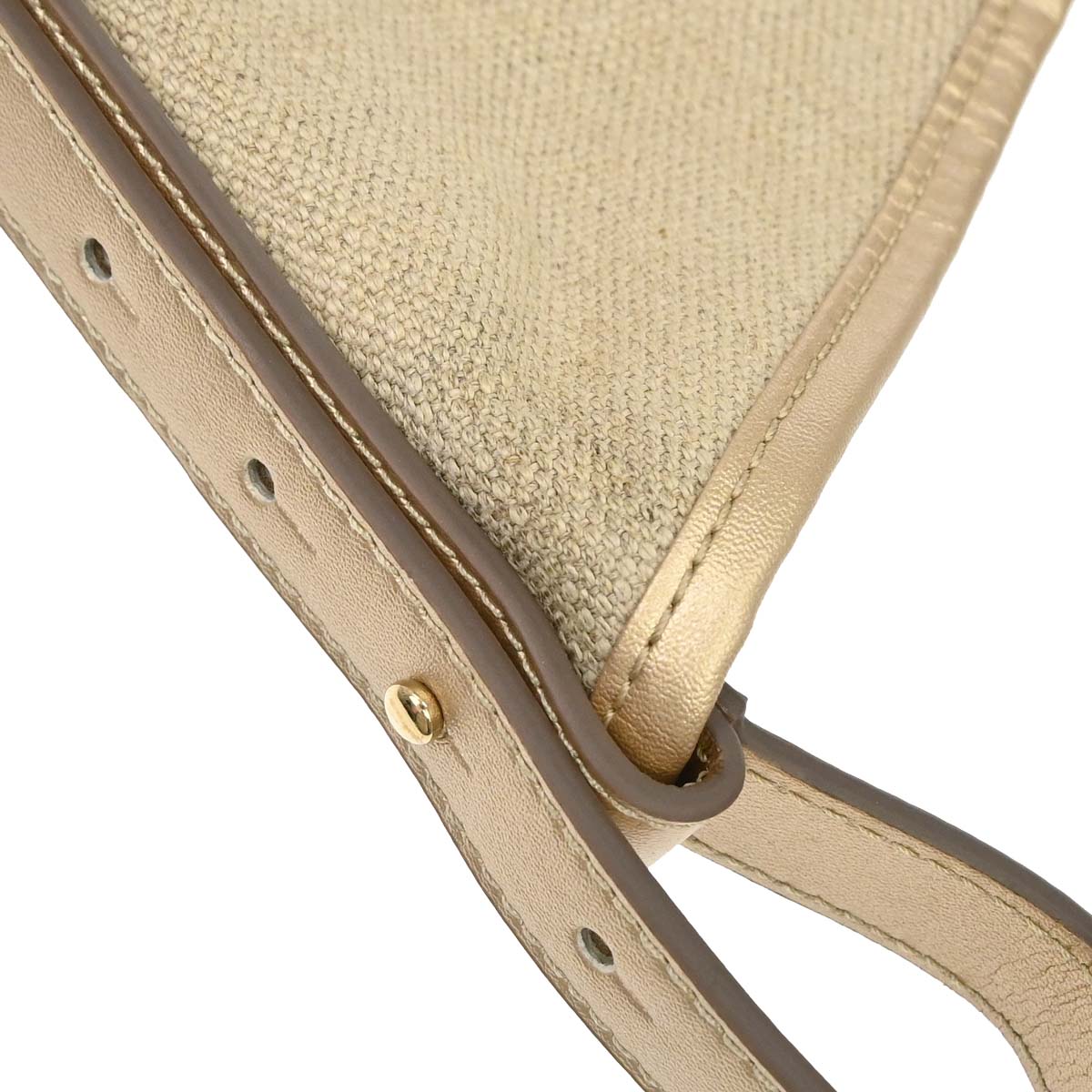 Yves Saint Laurent Beige Canvas Mombasa Handbag