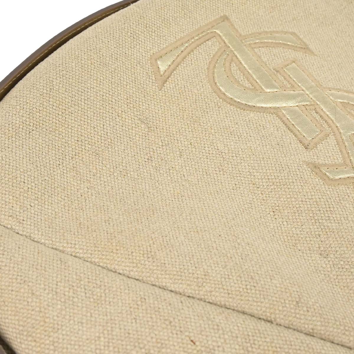 Yves Saint Laurent Beige Canvas Mombasa Handbag