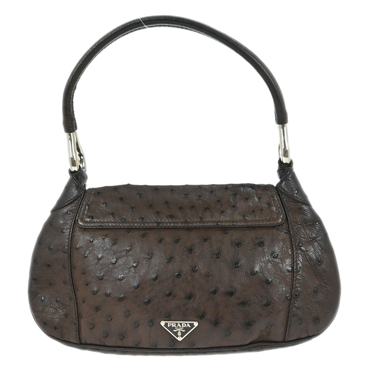 Prada * Brown Ostrich Handbag