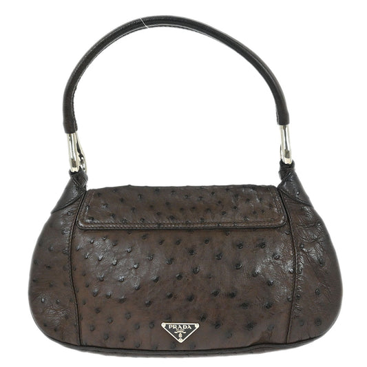 Prada * Brown Ostrich Handbag