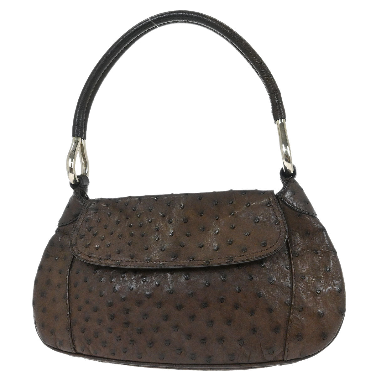 Prada * Brown Ostrich Handbag