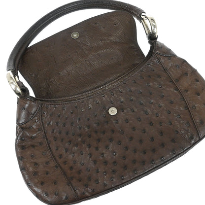 Prada * Brown Ostrich Handbag