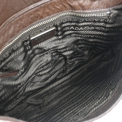 Prada * Brown Ostrich Handbag