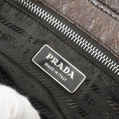 Prada * Brown Ostrich Handbag