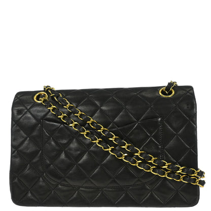 Chanel Black Lambskin Medium Classic Double Flap Shoulder Bag