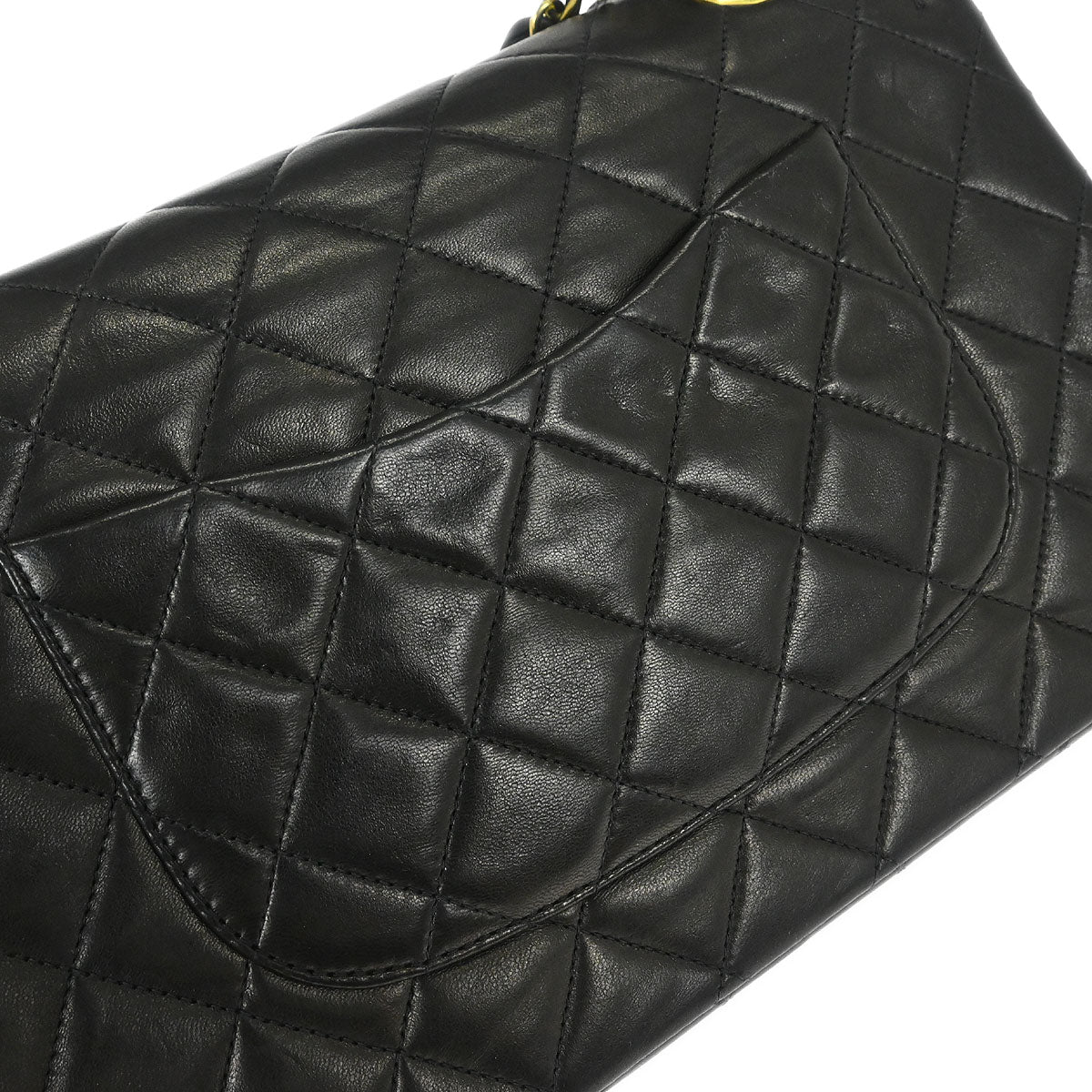 Chanel Black Lambskin Medium Classic Double Flap Shoulder Bag