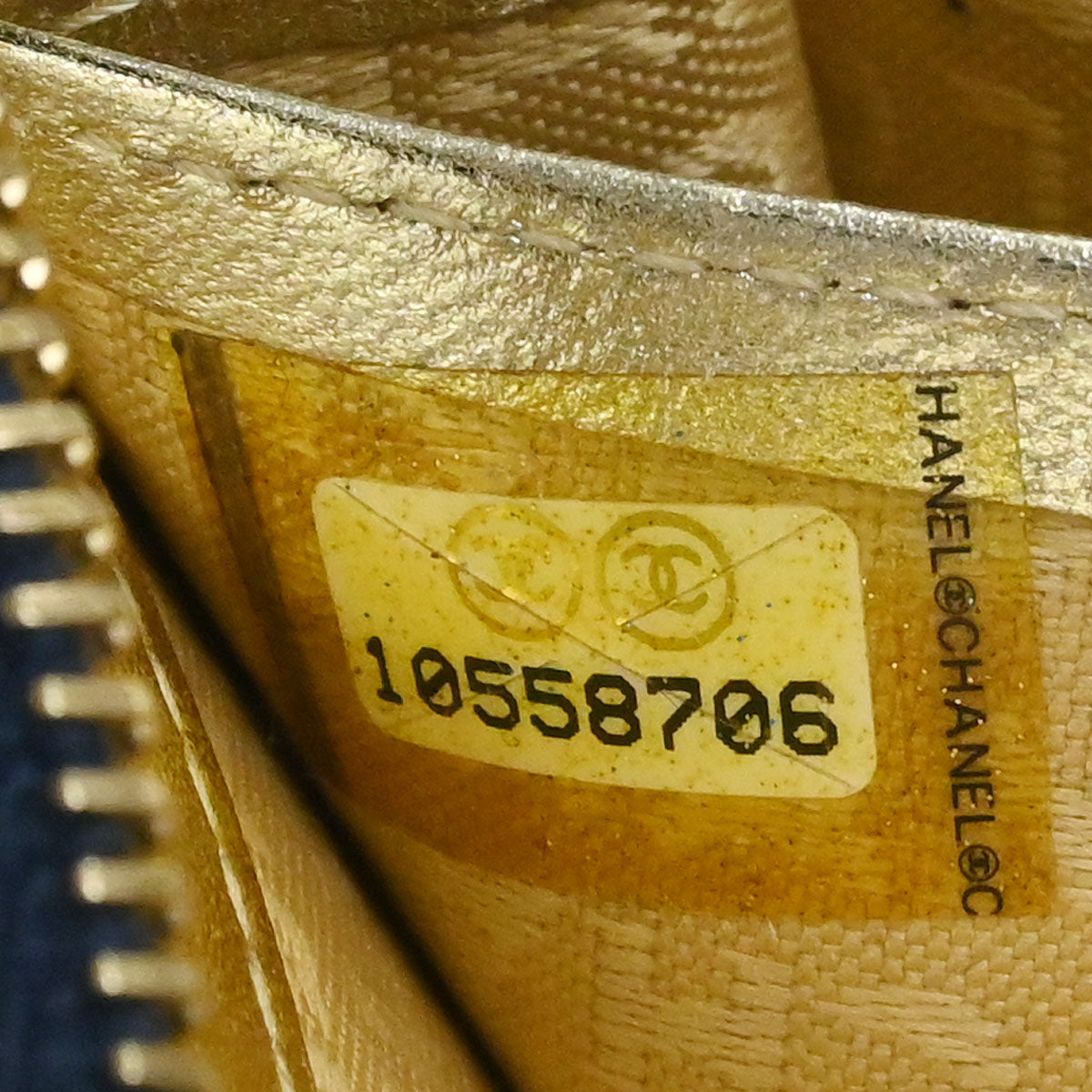 Chanel Navy Sparkling Denim Coin Purse Wallet