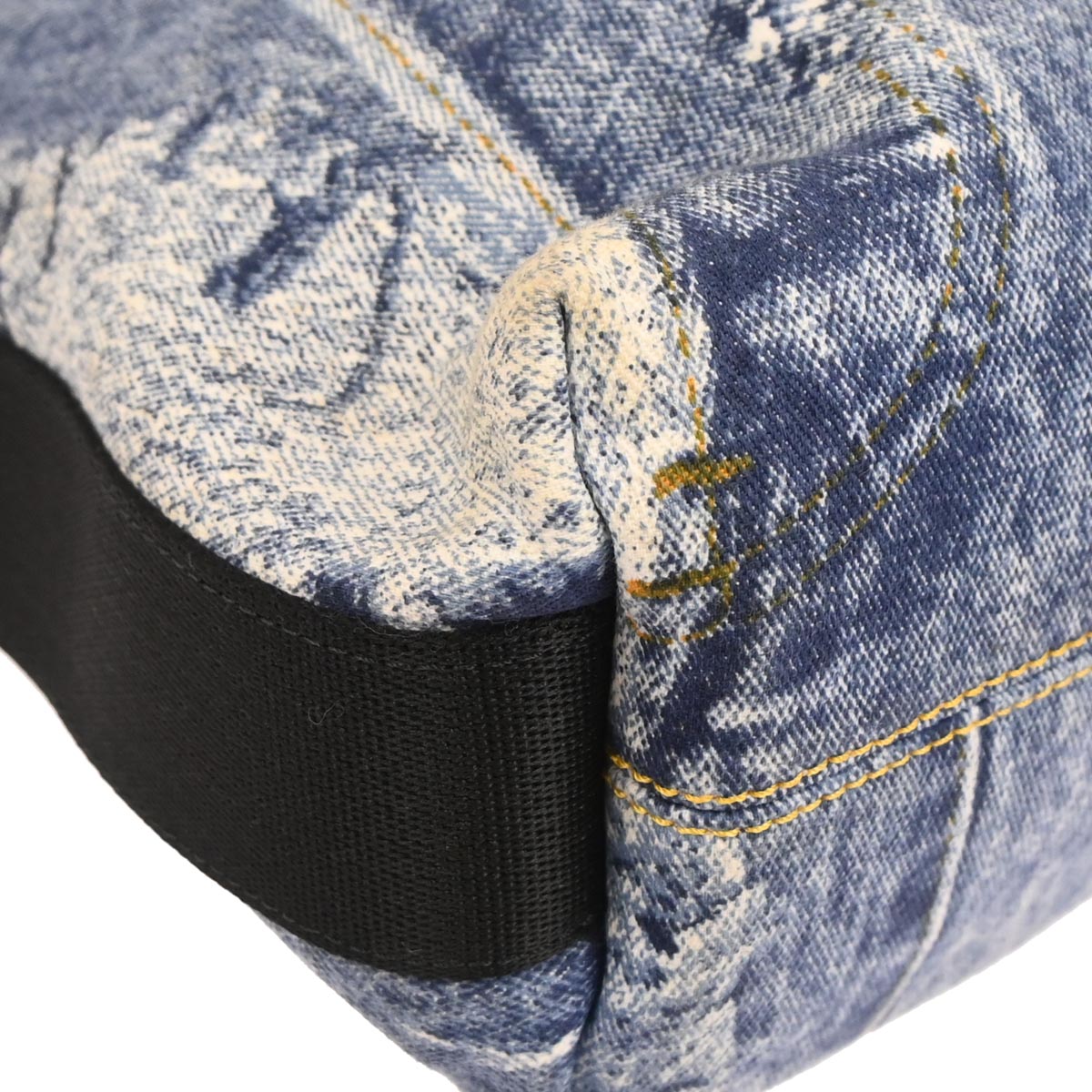 Christian Dior Blue Canvas Denim Print Shoulder Bag