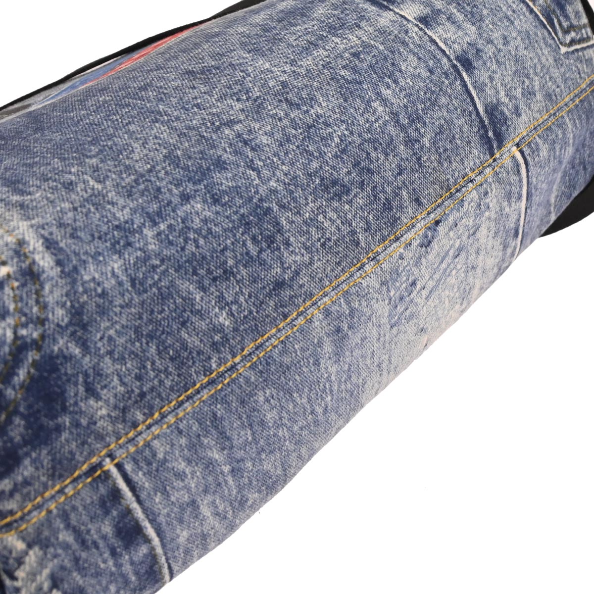 Christian Dior Blue Canvas Denim Print Shoulder Bag